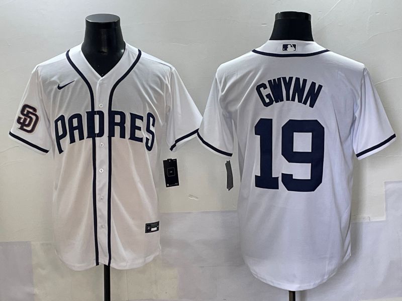 Men 2025 San Diego Padres #19 Gwynn White Game Nike MLB Jersey style 22